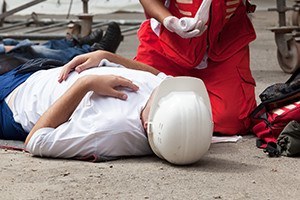 Work accident first aid training