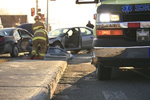 An accident on the road of a country