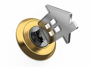 Home key in keyhole