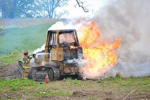 Heavy equipment burns