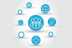 Vector healthcare circle concept