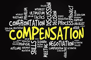 Compensation business concept word cloud, presentation background