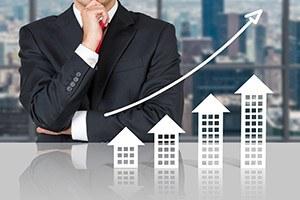 Businessman and real estate market