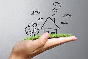 Real estate idea, holding house