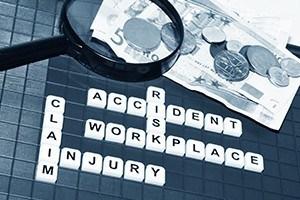 Injury claim concept with key words